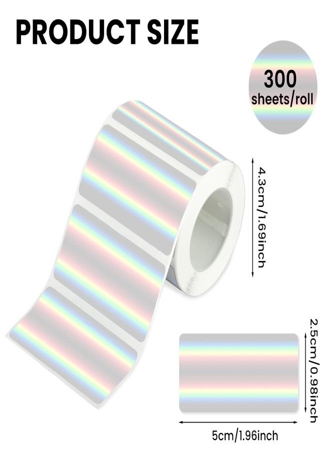 Zeitel ورق طباعة صغير مقاوم للماء، عاكس، ذاتي اللصق، من Zeitel®، لفة واحدة من ملصقات حرارية ثلاثية الأبعاد، 2 بوصة × 1 بوصة، عالية اللزوجة، 300 ملصق، بدون طابعة - Image 2